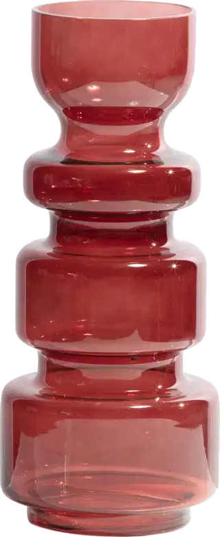 BePureHome Expressive sklenená váza - Červená, Veľká